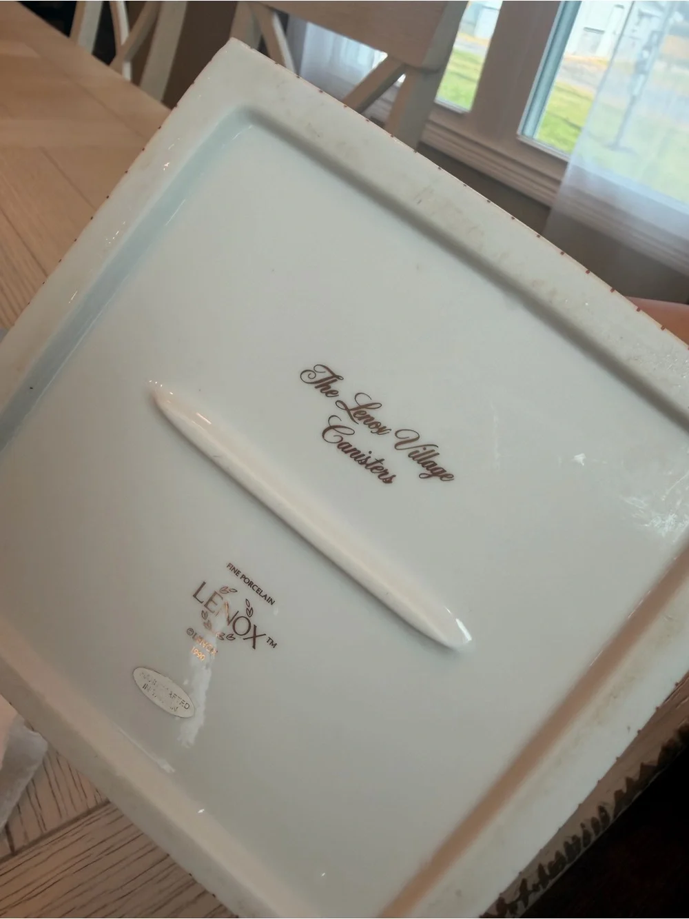 Lenox Village Tea Canister